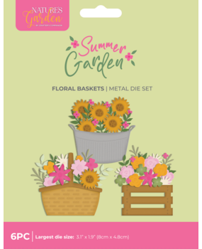 Crafter's Companion Summer Garden Metal Die Floral Baskets by Nature's Garden (NG-SUG-MD-FLOBAS)