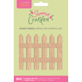 Crafter's Companion Summer Garden Metal Die & Stencil Picket Fence by Nature's Garden (NG-SUG-MD-STEN-PF)
