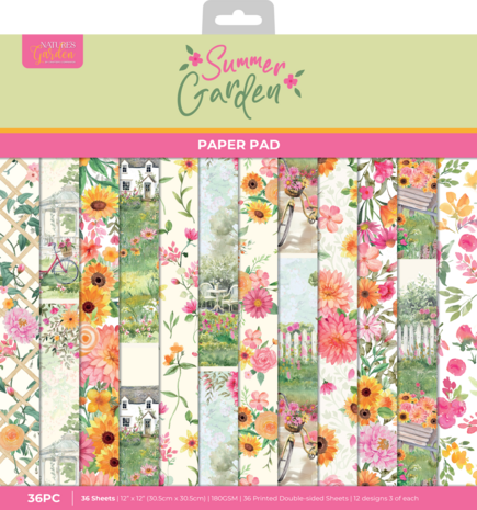 Crafter's Companion Summer Garden 12x12 Inch Paper Pad by Nature's Garden (NG-SUG-PAD12) Crafter's Companion Summer Garden 12x12 Inch Paper Pad by Nature's Garden (NG-SUG-PAD12)