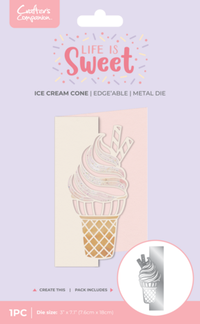 Crafter's Companion Life is Sweet Metal Die Edge'able Ice Cream Cone (CC-LS-MD-EDG-ICCO) Crafter's Companion Life is Sweet Metal Die Edge'able Ice Cream Cone (CC-LS-MD-EDG-ICCO)