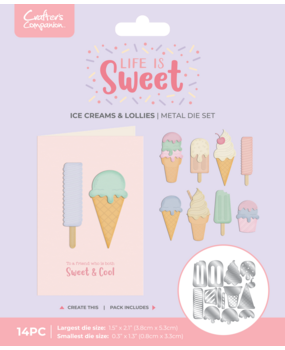 Crafter's Companion Life is Sweet Metal Die Set Ice Creams & Lollies (CC-LS-MD-ICLO)