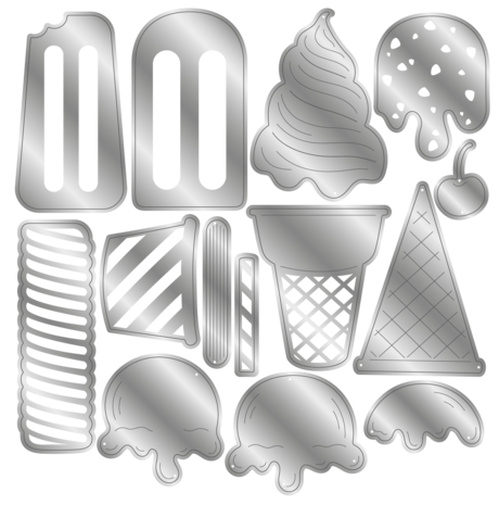 Crafter's Companion Life is Sweet Metal Die Set Ice Creams & Lollies (CC-LS-MD-ICLO) Crafter's Companion Life is Sweet Metal Die Set Ice Creams & Lollies (CC-LS-MD-ICLO)