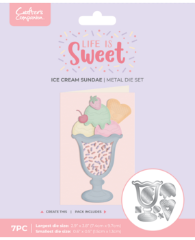 Crafter's Companion Life is Sweet Metal Die Set Ice Cream Sundae (CC-LS-MD-ICSU)