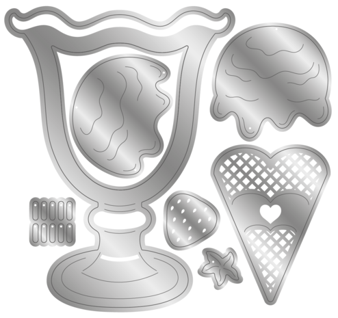 Crafter's Companion Life is Sweet Metal Die Set Ice Cream Sundae (CC-LS-MD-ICSU)