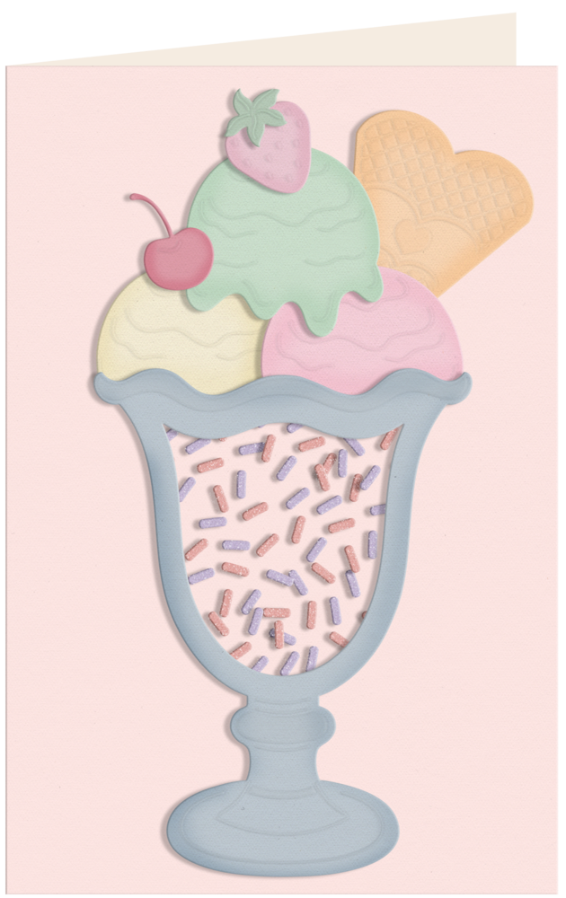 Crafter's Companion Life is Sweet Metal Die Set Ice Cream Sundae (CC-LS-MD-ICSU)