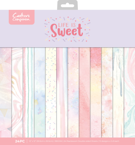 Crafter's Companion Life is Sweet 12x12 Inch Paper Pad (CC-LS-PAD12) Crafter's Companion Life is Sweet 12x12 Inch Paper Pad (CC-LS-PAD12)