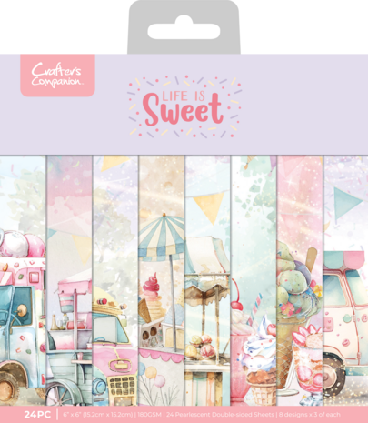 Crafter's Companion Life is Sweet 6x6 Inch Paper Pad (CC-LS-PAD6)