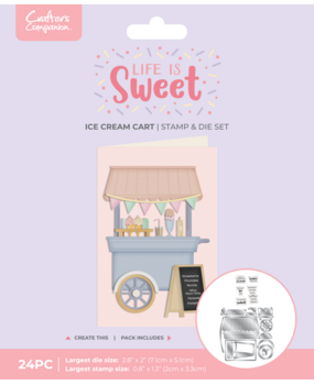 Crafter's Companion Life is Sweet Stamp & Die Set Ice Cream Cart (CC-LS-STD-ICRC)