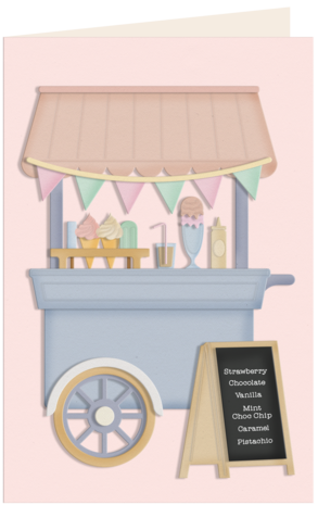 Crafter's Companion Life is Sweet Stamp & Die Set Ice Cream Cart (CC-LS-STD-ICRC)
