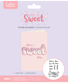 Crafter's Companion Life is Sweet Stamp & Die Set You're So Sweet (CC-LS-STD-YSSW)