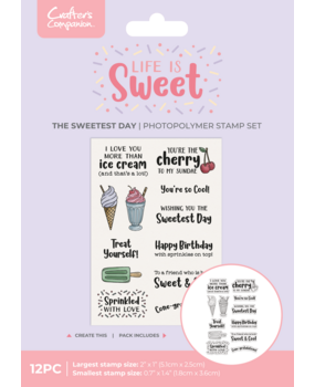 Crafter's Companion Life is Sweet Photopolymer Stamp Set The Sweetest Day (CC-LS-STP-TSWD)