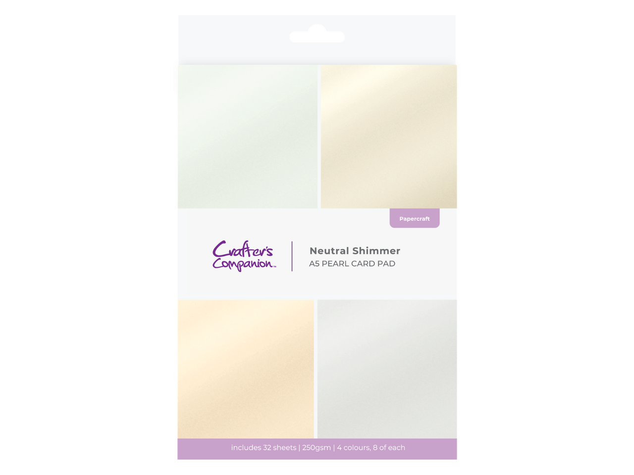 Crafter's Companion Neutral Shimmer A5 Pearl Card Pad (CC-PPADA5-NESH) Crafter's Companion Neutral Shimmer A5 Pearl Card Pad (CC-PPADA5-NESH)