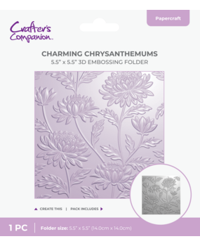 Crafter's Companion 3D Embossing Folder Charming Chrysanthemums (CC-3D-EF5.5-CHCH)