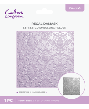 Crafter's Companion 3D Embossing Folder Regal Damask (CC-3D-EF5.5-REDA)
