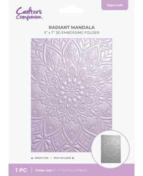Crafter's Companion 3D Embossing Folder Radiant Mandala (CC-3D-EF5-RAMA)