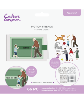 Crafter's Companion Motion Friends Stamp & Die Set (CC-STD-MOFR)