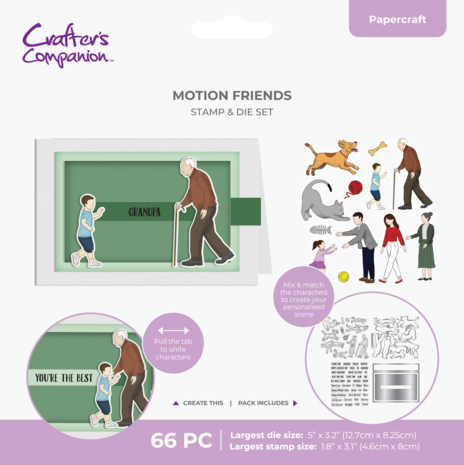 Crafter's Companion Motion Friends Stamp & Die Set (CC-STD-MOFR) Crafter's Companion Motion Friends Stamp & Die Set (CC-STD-MOFR)