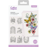Crafter's Companion Flip Watercolour 5x7 Inch Paper Pad Printed Watercolour (CC-PAD5-PWAT)