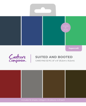 Crafter's Companion Dressed Up Gents 6x6 Inch Card Pad Suited and Booted (CC-PAD6-SUBO)