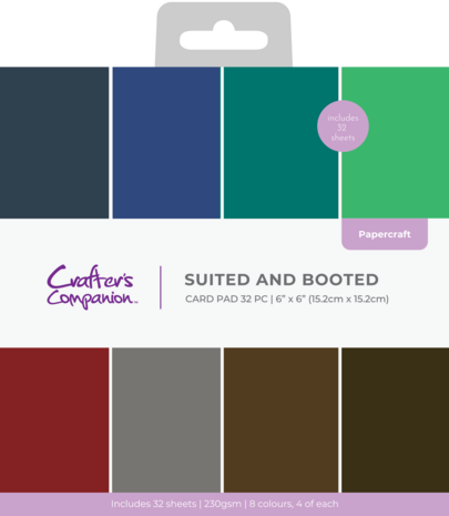 Crafter's Companion Dressed Up Gents 6x6 Inch Card Pad Suited and Booted (CC-PAD6-SUBO) Crafter's Companion Dressed Up Gents 6x6 Inch Card Pad Suited and Booted (CC-PAD6-SUBO)