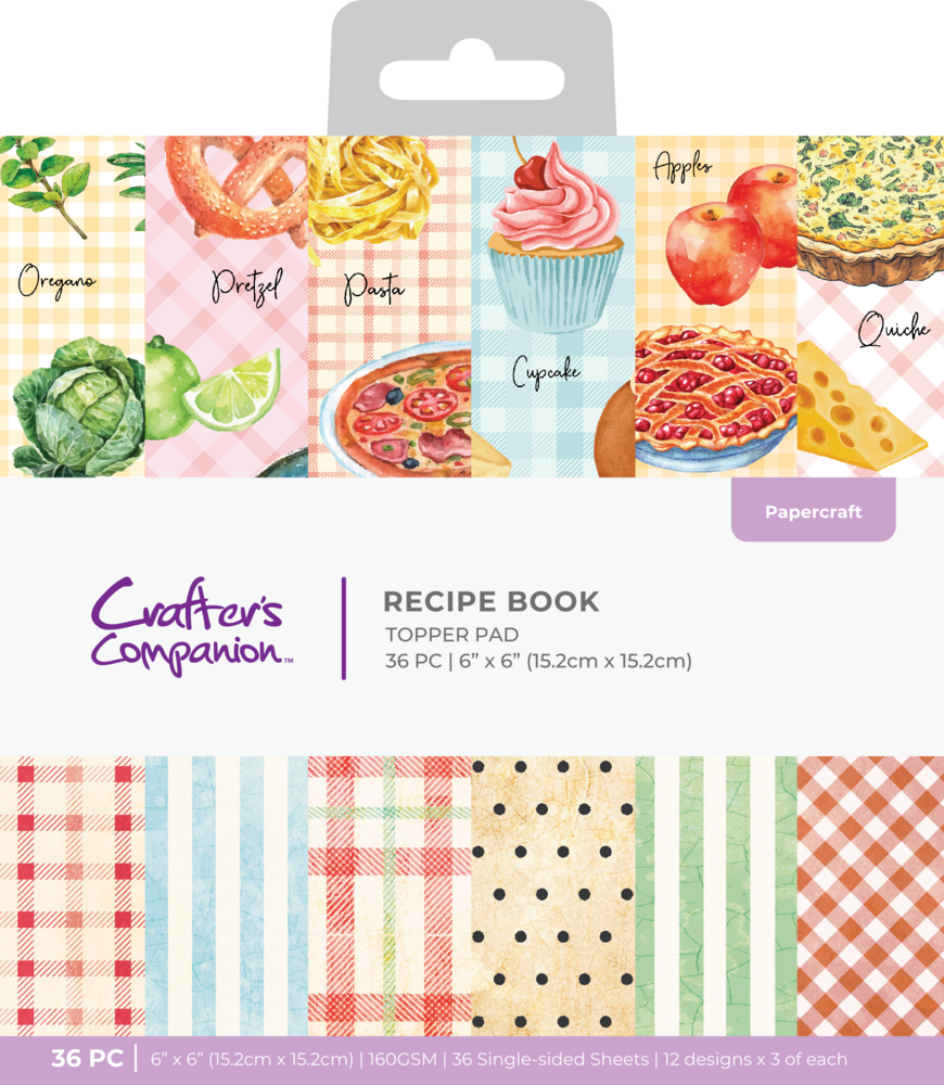 Crafter's Companion Recipe Book 6x6 Inch Topper Pad (CC-RB-TOP6) Crafter's Companion Recipe Book 6x6 Inch Topper Pad (CC-RB-TOP6)