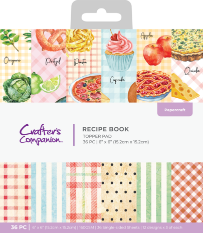 Crafter's Companion Recipe Book 6x6 Inch Topper Pad (CC-RB-TOP6) Crafter's Companion Recipe Book 6x6 Inch Topper Pad (CC-RB-TOP6)
