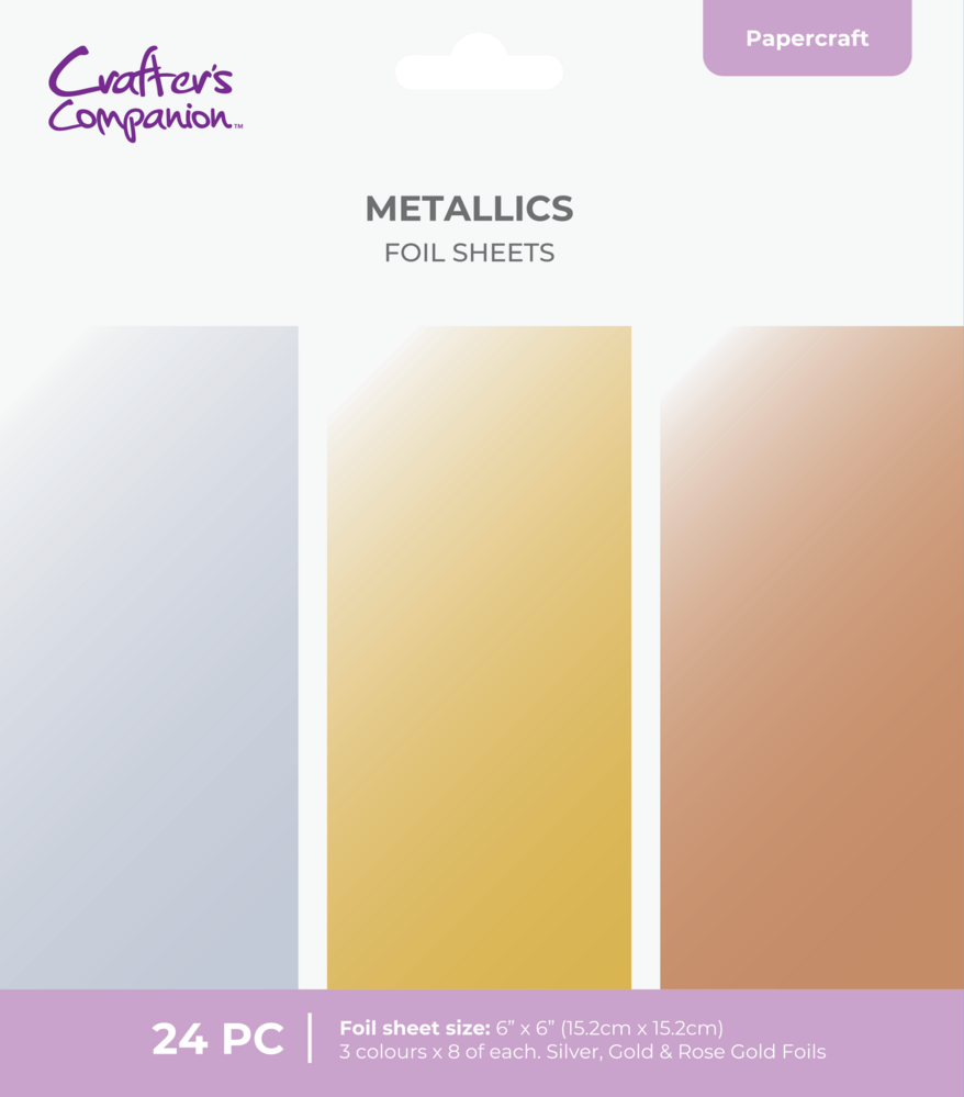 Crafter's Companion Cut in Edge Foil Sheets Metallics (CC-FOILS-MET)