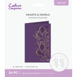 Crafter's Companion Cut in Edge Adhesive Rub Ons Hearts & Swirls (CC-RUB6-HS)