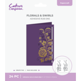 Crafter's Companion Cut in Edge Adhesive Rub Ons Florals & Swirls (CC-RUB6-FLS)