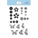Elizabeth Craft Designs Bloom Wildly Stamps Flower Centers 3 by Paper Flowers (CS461)