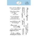 Elizabeth Craft Designs Bloom Wildly Stamps Bloom Wildy Sentiments by Paper Flowers (CS460)