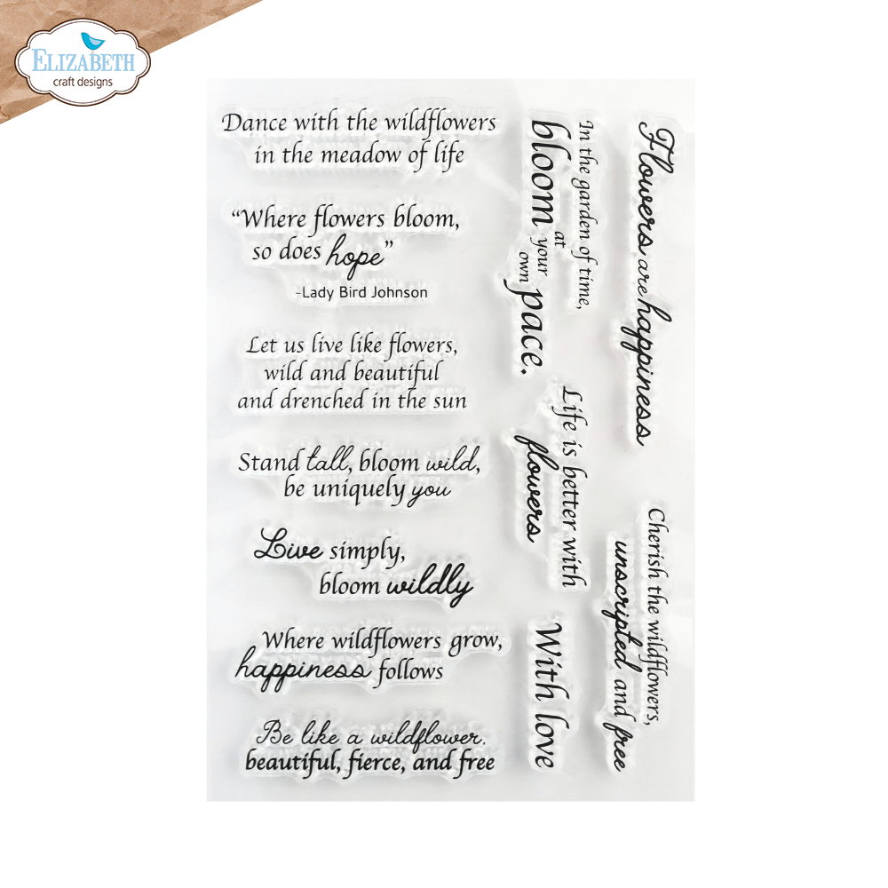 Elizabeth Craft Designs Bloom Wildly Stamps Bloom Wildy Sentiments by Paper Flowers (CS460) Elizabeth Craft Designs Bloom Wildly Stamps Bloom Wildy Sentiments by Paper Flowers (CS460)