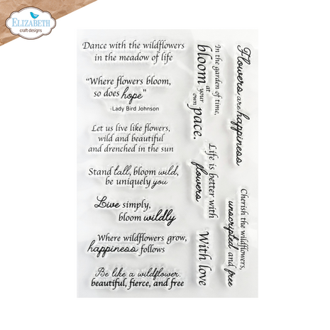 Elizabeth Craft Designs Bloom Wildly Stamps Bloom Wildy Sentiments by Paper Flowers (CS460) Elizabeth Craft Designs Bloom Wildly Stamps Bloom Wildy Sentiments by Paper Flowers (CS460)