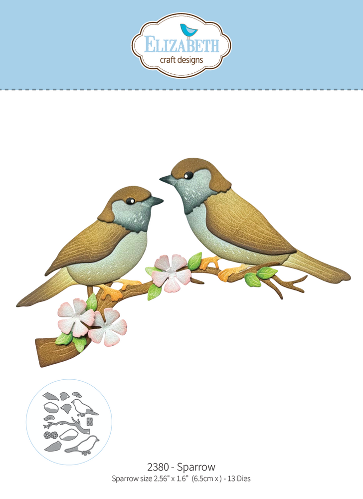 Elizabeth Craft Designs Bloom Wildly Die Sparrow by Paper Flowers (2380) Elizabeth Craft Designs Bloom Wildly Die Sparrow by Paper Flowers (2380)