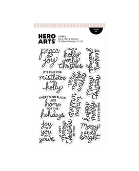 Hero Arts Home for the Holidays Stamp Set Very Merry Wishes (CM864)