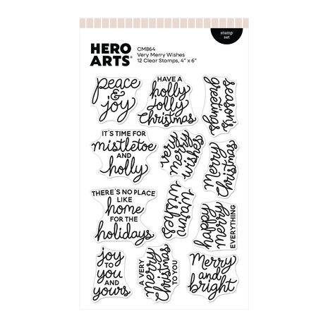 Hero Arts Home for the Holidays Stamp Set Very Merry Wishes (CM864) Hero Arts Home for the Holidays Stamp Set Very Merry Wishes (CM864)