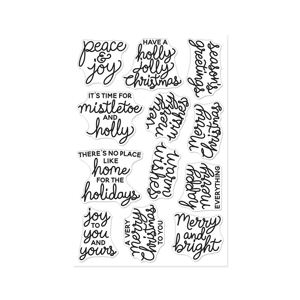 Hero Arts Home for the Holidays Stamp Set Very Merry Wishes (CM864) Hero Arts Home for the Holidays Stamp Set Very Merry Wishes (CM864)