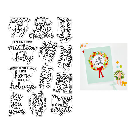 Hero Arts Home for the Holidays Stamp Set Very Merry Wishes (CM864) Hero Arts Home for the Holidays Stamp Set Very Merry Wishes (CM864)