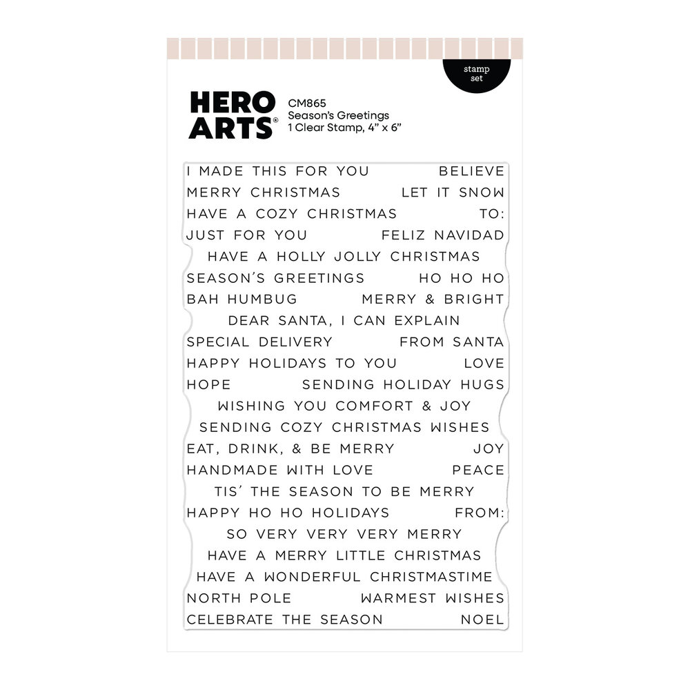 Hero Arts Home for the Holidays Stamp Set Season's Greetings (CM865) Hero Arts Home for the Holidays Stamp Set Season's Greetings (CM865)