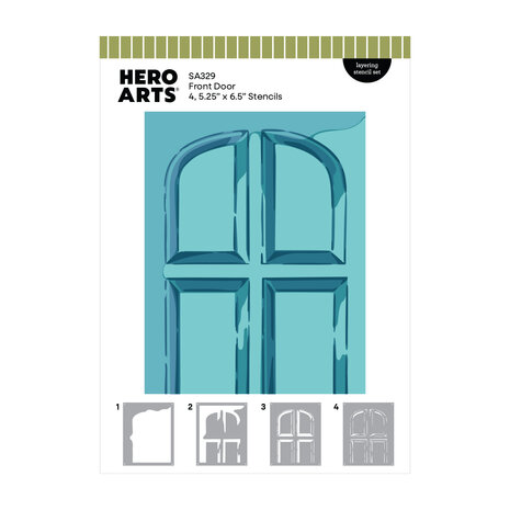 Hero Arts Home for the Holidays Layering Stencil Set Front Door (SA329) Hero Arts Home for the Holidays Layering Stencil Set Front Door (SA329)
