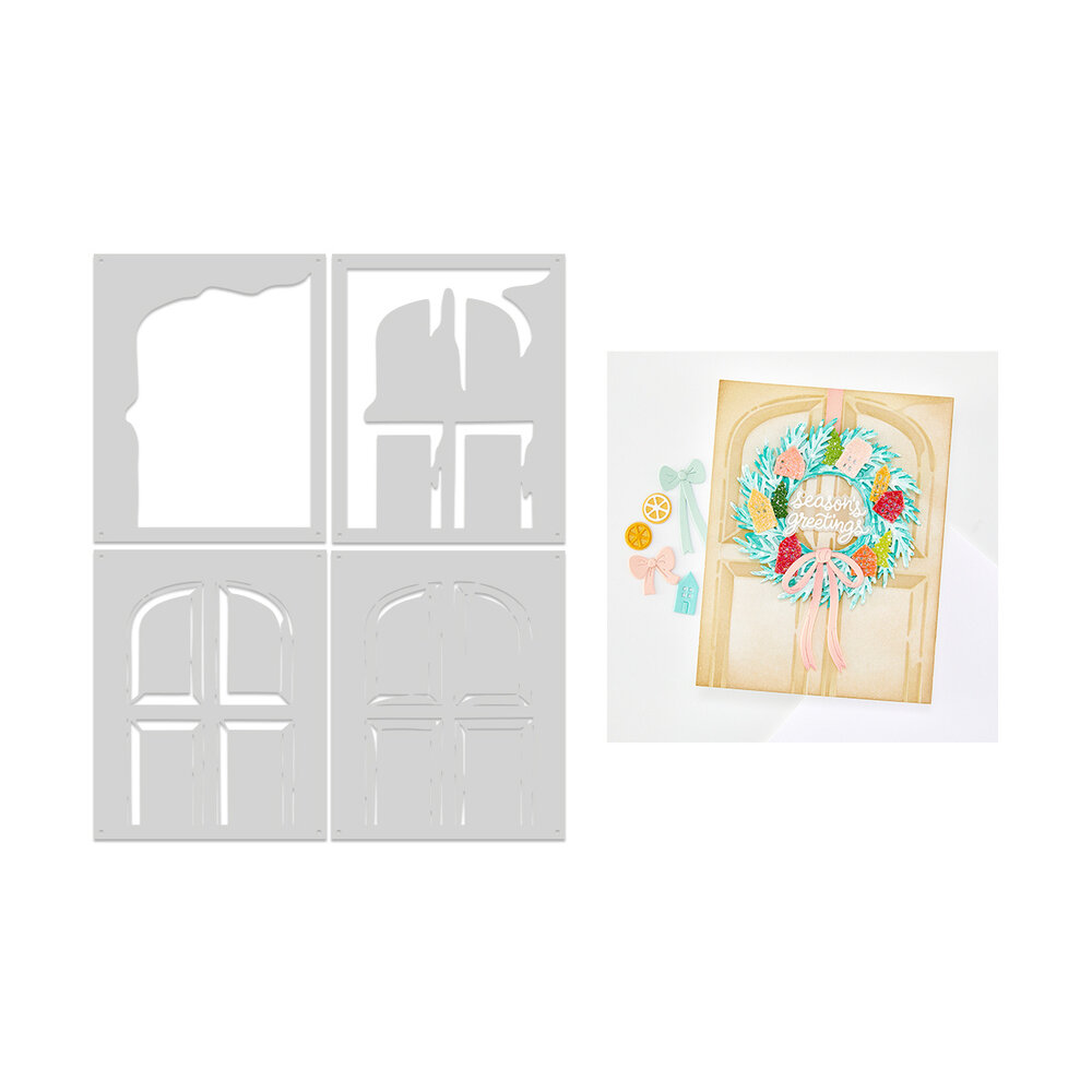 Hero Arts Home for the Holidays Layering Stencil Set Front Door (SA329) Hero Arts Home for the Holidays Layering Stencil Set Front Door (SA329)