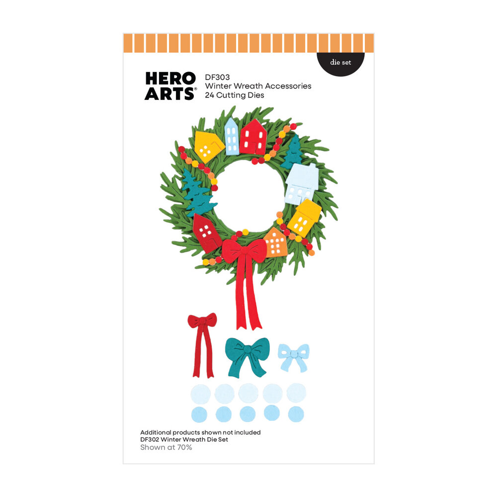 Hero Arts Home for the Holidays Die Set Winter Wreath Accessories (DF303) Hero Arts Home for the Holidays Die Set Winter Wreath Accessories (DF303)