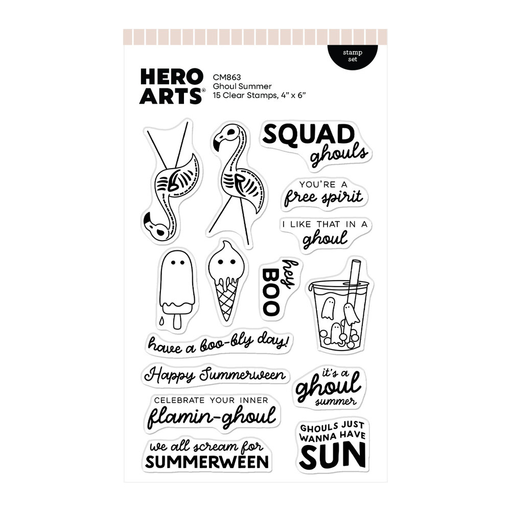 Hero Arts Summerween Stamp Set Ghoul Summer (CM863) Hero Arts Summerween Stamp Set Ghoul Summer (CM863)