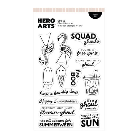 Hero Arts Summerween Stamp Set Ghoul Summer (CM863) Hero Arts Summerween Stamp Set Ghoul Summer (CM863)