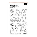 Hero Arts Summerween Stamp Set Beach Boos (CM862)