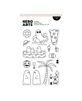 Hero Arts Summerween Stamp Set Beach Boos (CM862)