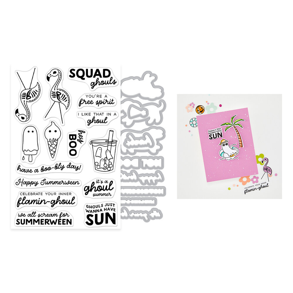 Hero Arts Summerween Stamp & Cut Ghoul Summer (DC361) Hero Arts Summerween Stamp & Cut Ghoul Summer (DC361)