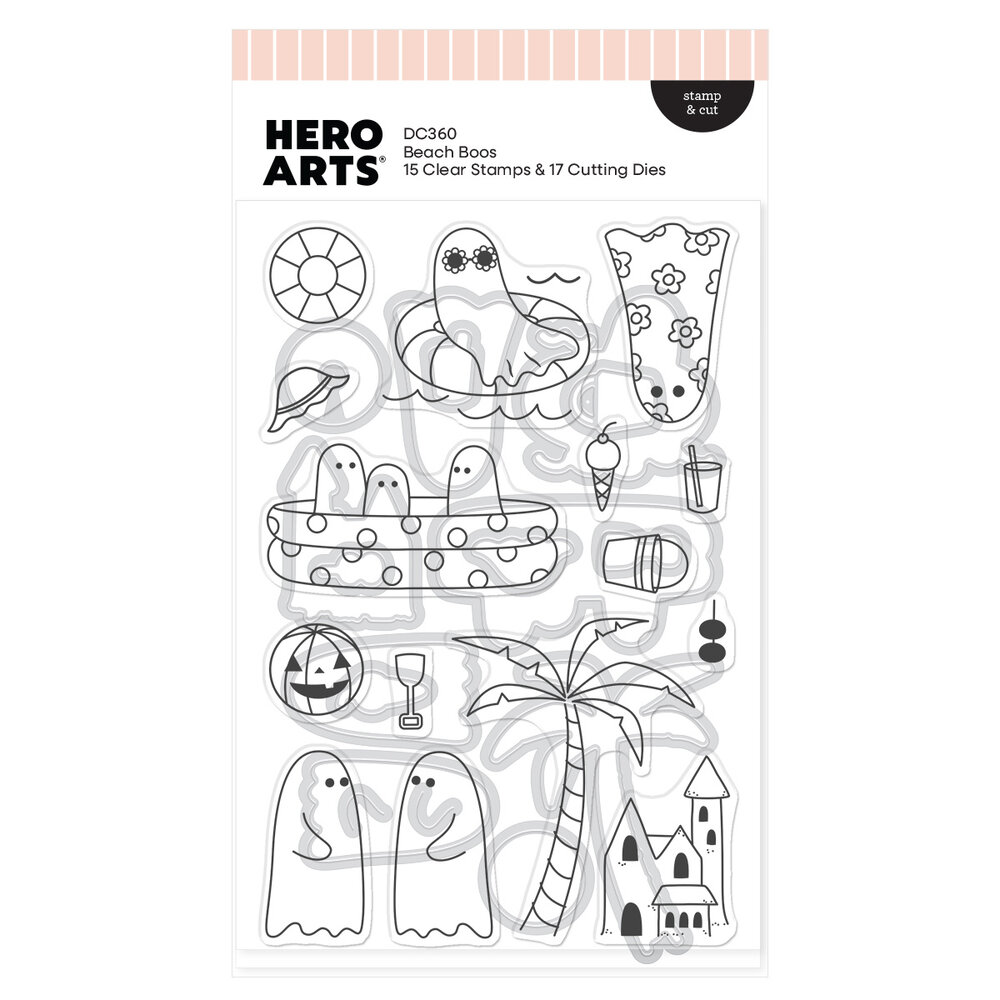 Hero Arts Summerween Stamp & Cut Beach Boos (DC360) Hero Arts Summerween Stamp & Cut Beach Boos (DC360)