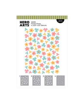 Hero Arts Summerween Layering Stencil Set Flower Power (SA328)