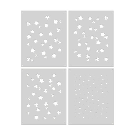 Hero Arts Summerween Layering Stencil Set Flower Power (SA328) Hero Arts Summerween Layering Stencil Set Flower Power (SA328)